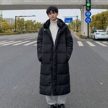 커플롱패딩 연예인롱패딩 흰색 남여공용 도톰 맥코트 러쉬