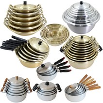 국산 양은 냄비 모음 양수 편수 전골 양푼이 새마을 솥 함마톤 노란 황 라면 업소 식당 용, 사진참조, 01_06_양수 양은냄비 24cm