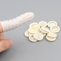 수작업 라텍스 니트릴 손가락 골무장갑 3개 미용장갑, 흰색, 흰색