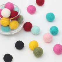 30mm양모볼(3개) / 양모 펠트 악세사리 크리스마스 리스 만들기 재료 고양이 장난감, 100프로 양모 와인