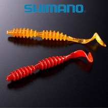 윤성 시마노 빈빈웜트레일러 타이웜비비 참돔 타이라바, 228 REDORANGE BLACK FLAKE