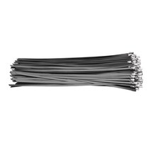 100pcs / lot 4.6mmx300mm PVC 플라스틱 코팅 SS304 스테인레스 스틸 케이블 타이, 보여진 바와 같이, 하나