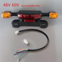 전기자전거 부대용품12V 전기 오토바이 테일 라이트 48V 60V Led Ebike 리어 스쿠터 브레이크 및 턴 3 In, 02 48V 60V, 한개옵션1