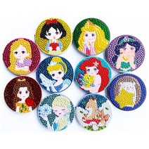 보석십자수 양면 거울 DIY, 여우다람쥐, X