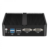 팬리스 미니 PC IPC 인텔 셀러론 J4125 듀얼 기가비트 이더넷 RS232 HDMI VGA mPICE WiFi 4G LTE 4x USB 지원 윈도우 리눅스, 4G RAM 128G SSD WiFi, Intel Celeron 2955U