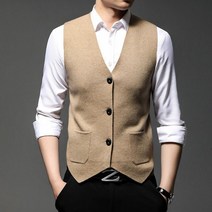 가을과 겨울 남성 골프 의류 남성 골프 재킷 패션 의류 조끼 남성 캐주얼 정장 양복 조끼 젊은 및 중년 양복 조끼는 v-neck 스웨터 말 클립을 착용합니다.