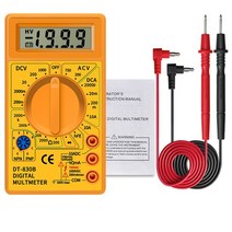 전기계량기 전력양계 전력량DT830B AC/DC LCD 디지털 멀티 미터 750/1000V 전압계 전류계 옴 테스터 높은, [02] YELLOW, 02 YELLOW