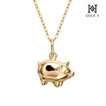 골드앤 18K 황금 복 돼지 목걸이 YG