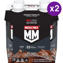 Muscle Milk Pro Series NonDairy Protein Shake 머슬밀크 프로 프로틴 쉐이크 초코 330ml 4팩 2세트