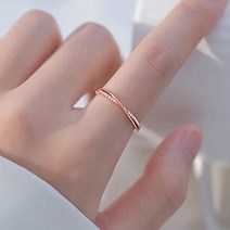 비즈엘 크기조절 엑스라인 큐빅 반지