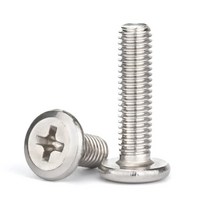 M5 10개 초저두 볼트 십자 헤드 A270 CM 크로스 필립스 플랫 웨이퍼 헤드 나사 볼트, M5 (10pcs), 8mm