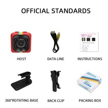 바디캠 미니 카메라 sq23 hd, sq11 레드, 32GB tf 카드 추가