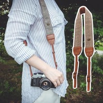 기타 올림푸스 미러리스 카메라 넥스트랩 갈색 크로스 가죽, 단품