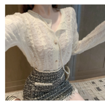 캐쥬얼 여성 스판 데님 플레어 바캉스룩 짧은스커트 슈퍼선 펀칭중공업 비즈 니트 카디건 여 하이웨이스트 프렌치 하프