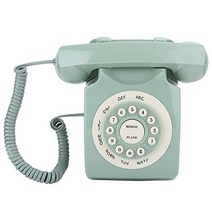 레트로 전화기 미국 빈티지 앤티크 홈 장식 유선 클래식 유럽식 그린-611438