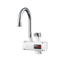 순간 온수기 화장실 소형 전기 자바라형 급속 냉, 실버 + 누출방지플러그