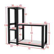 수족관 받침대 인테리어 축양장 철제 소품선반 광폭, 플라워랙30x45x120실린더랙70x45x70