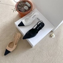 오노마 오노마 ONM 데일리 라이프스타일 스틸레토 투톤 슬링백 구두 (9008637)