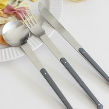 손님 초대상 식기 디너스푼 디너포크 디너나이프 식사, 상품선택:나이프 차콜, 단품