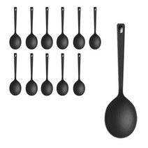 무인양품 MUJI 실리콘 조리 스푼 12P 4550182932461, 12개, 블랙