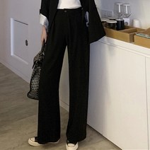 모노위크 촤르르 와이드 기본 여성 슬랙스팬츠