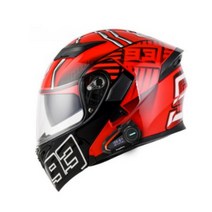 바이크헬멧 풀페이스 시스템 헬멧 경량 오토바이 스쿠터 바이크 하이바 클래식, 2XL, 08.블레이드 레드(블루투스 포함)