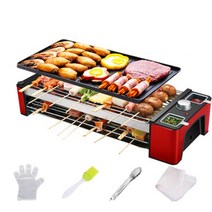 양꼬치기계 캠핑 화로 가정용 그릴 lamb skewer machine 전기 케밥 기계 더블 꼬치 기계 무연 바베큐 비 스틱 프라이팬 바베큐 이동식, 사진 색상, 영국