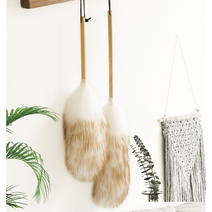 양 미세 먼지떨이 부드러운 청소용 장식용 양털 정전기 먼지흡착기 털이개, 스몰