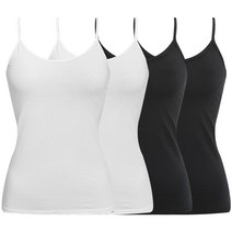 모띠마마 여성용 순면 스판 끈나시 4p