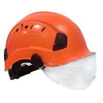 2022 고글이있는 안전 헬멧 건설 안전모 abs 보호 작업 등반 승마를위한 모자, Orange 2