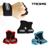 트로비스 헬스장갑TG5050 4구헬스장갑 스포츠장갑 헬스반장갑, TG5050(검정)M