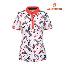 [올포유] [올포유] 여성 별 카라 반팔 티셔츠 AWTYI6115-100_G