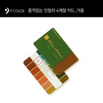 잇컬러 나의 색을 손 안에 4계절 카드 [퍼스널컬러 컨설팅 진단천 선물용] 기타뷰티소품, 가을