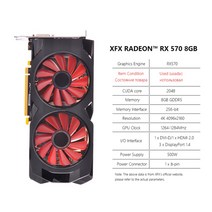 xfx radeon rx550 rx560 rx470 rx480 rx570 rx580 rx590 2gb 4gb 8gb 게임 그래픽 데스크탑 컴퓨터 비디오 카드 GPU, rx570 8GB 2팬