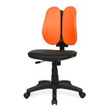 체어포커스 엔젤 ZA 팔무 노헤드 의자 인조가죽, 상큼한오렌지