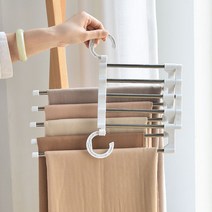 바지걸이 목도리걸이 좁은집 옷걸이 접이식 5단, 1접이바지걸이-화이트, [정품_1접이바지걸이-화이트^]