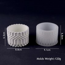 3D 실리콘몰드 캔들 입체 비누 수제 즙이 많은 식물을 위한 콘크리트 화분 실리콘 몰드 pot stripes candle jar mold 3d storage box resin, 208병