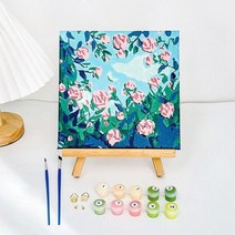 그림 숫자 아트 초보자로 홈 장식 빈 색칠 키트 DIY 유화 용품 손으로 그린 공예, [02] B