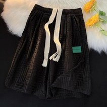 2022 남성과 여성의 새로운 럭셔리 스트리트 캐주얼 느슨한 아우터 여름 퀵 드라이 하이 웨이스트 스트레이트 5 포인트 와이드 레그 반바지