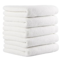 어메니티타올 30수 170g 부드러운 호텔 수건 세트, 5장, 화이트