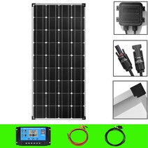 태양 전지 패널 12v 150w 100w 50w 유연한 배터리 전화 충전기 키트 자동차 RV 보트 캐러밴 캠핑 홈 태양광 시스템 1000w, 협력사, 프레임 키트가 포함된 150w