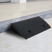 단차해소기 검정 경사판 50x27x11cm 복지용구 휠체어 문턱 경사로 진입판 문지방 방문턱 제거 진입턱 발판, 상세 참조, 1개
