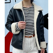 에이치다 / 시나몬 양털 레더 무스탕 2color