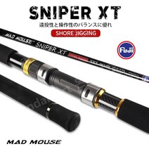 Top MADMOUSE-스나이퍼 XT 2.9m 96H/96MH 후지 부품 크로스 카본 쇼어 지깅로드 루어 20-120g PE 1-5 # 바다양 파핑 로드 바다 파핑 로드 탑 매드, 96MH