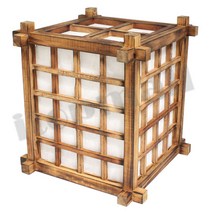 창살 사각 한지 등갓 한지등 전등갓 갓등 조명등 주점 식당 창문살 한식조명 전통 민속 인테리어, 단품