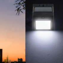 태양광센서등 상시등 led 야외 정원 계단 벽 조명, 48COB 센서벽부등(흰색빛)