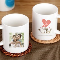 커플디자인7 머그컵 주문 제작 소량 굿즈 어린이집 생일 돌잔치 결혼식 답례품 부모님 생신선물 자취 집들이 신혼 만들기 만원이하 의미있는 이쁜 컵 세트 포토컵 사진컵