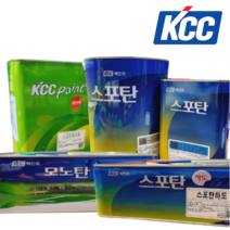 KCC 스포탄 모노탄 우레탄 상도 중도 하도 (회색/녹색) 4kg, 스포탄희석제 우레탄신너 4L