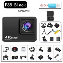 샤오미액션캠 자전거 초소형 짐벌 액션캠 f88 eis 손떨림 방지 액션 카메라 울트라 HD 4k60fps 와이파이 2.0quot 170d 수중 방수 캠 헬멧 vedio go, 옵션 h, 32g u3 카드 추가