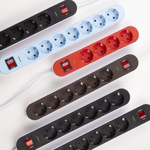 파워존 썬더볼트 서지멀티탭 1.5m 낙뢰 보호 차단 접지, 7구, 블랙